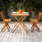 LITADA - Set table carrée avec 2 chaises pliables