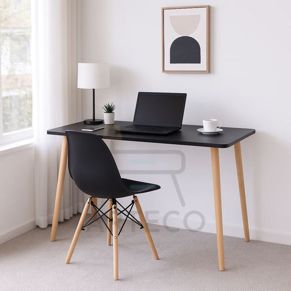 VALKEN – Ensemble Bureau Moderne + Chaise Scandinave Noire