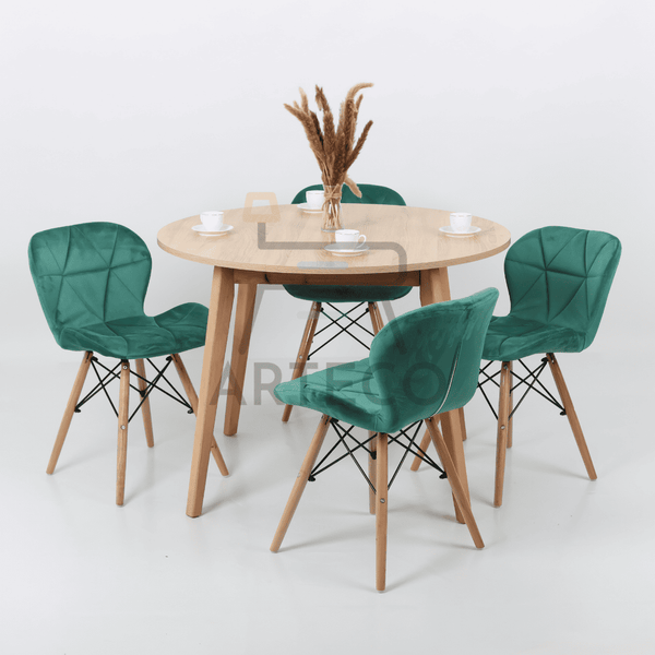 Elegence Medina CHENE et 4 Chaises Mobra