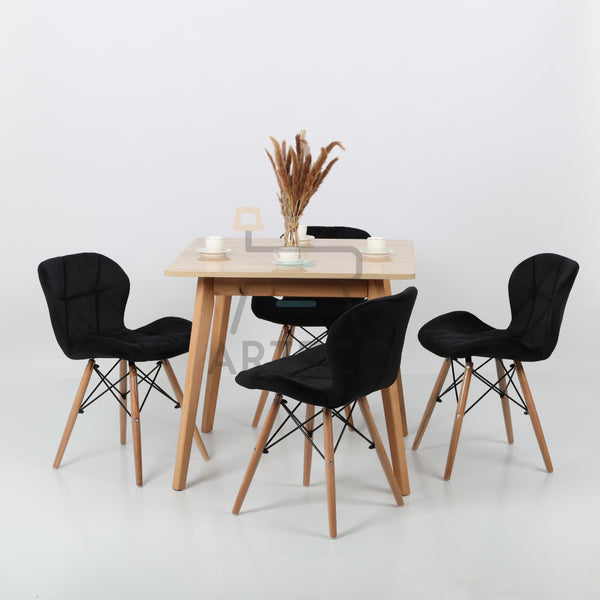 Oasis Carré CHENE et 4 Chaises Mobra