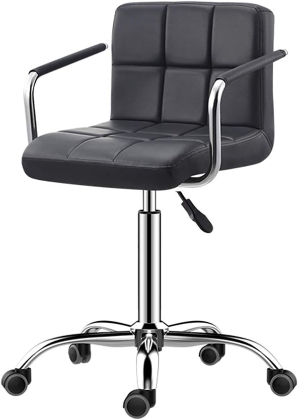 VORNET – Chaise de Bureau Bar Ergonomique en Simili Cuir Noir