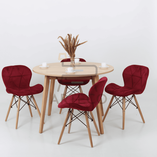 Elegence Medina CHENE et 4 Chaises Mobra