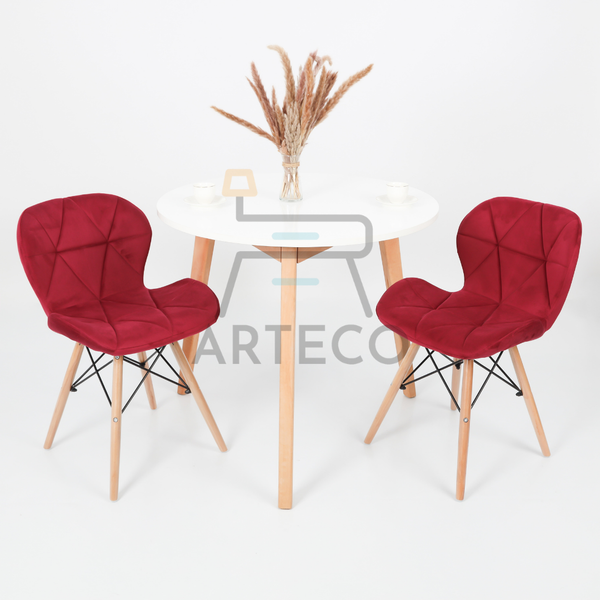 Elegence Medina BLANCHE et 2 Chaises Mobra