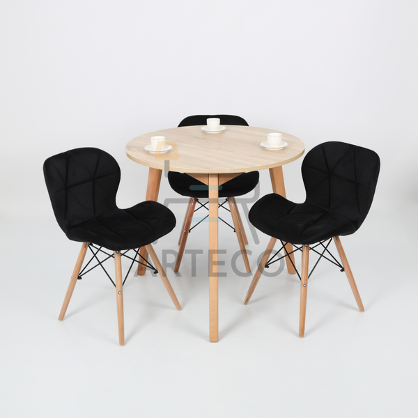 Elegence Medina CHENE et 3 Chaises Mobra