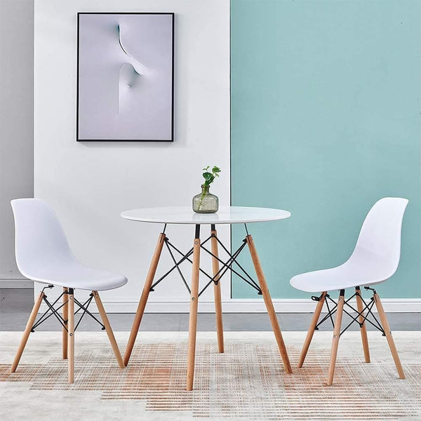 NORDY - Table en bois + 2 Chaises Scandinaves
