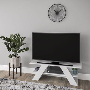 IVORY - Stand TV Moderne 120CM Blanc