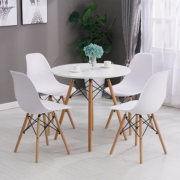 NORDY - Table en bois + 4 Chaises Scandinaves