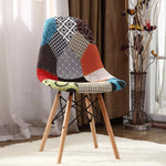 AIVIA - Chaise en Tissu Patchwork